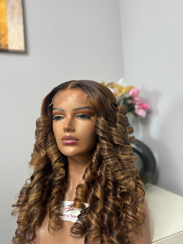 Custom Highlights Glueless Wig - Ready to Ship