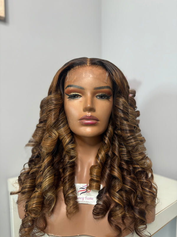 Custom Highlights Glueless Wig - Ready to Ship