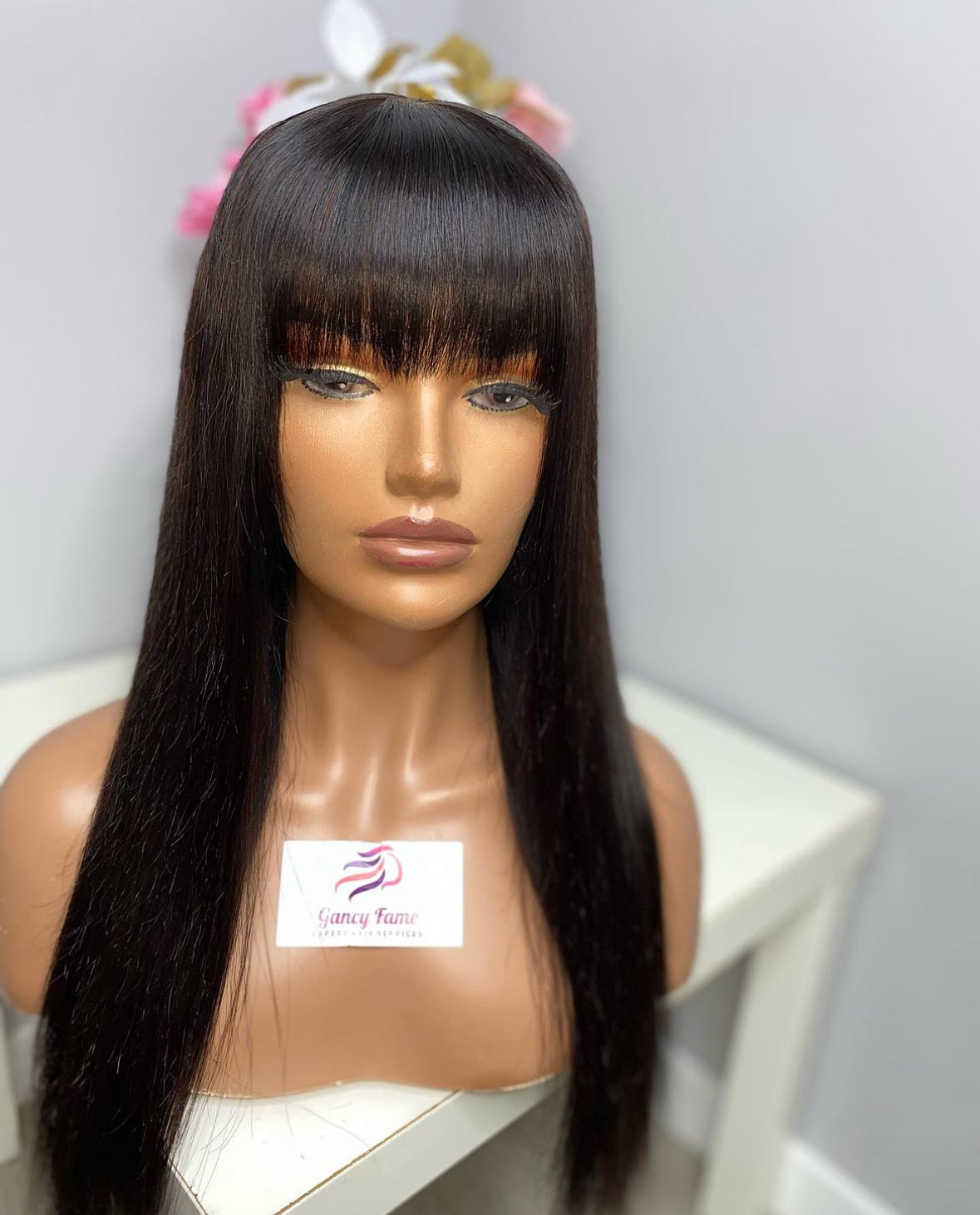 Nicki Bangs Straight Glue-less Wig
