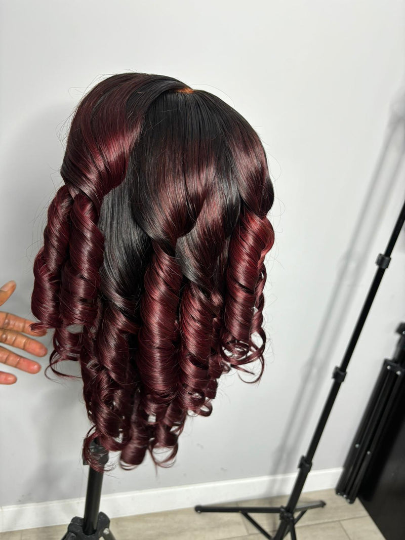 Burgundy Lace Closure Wig