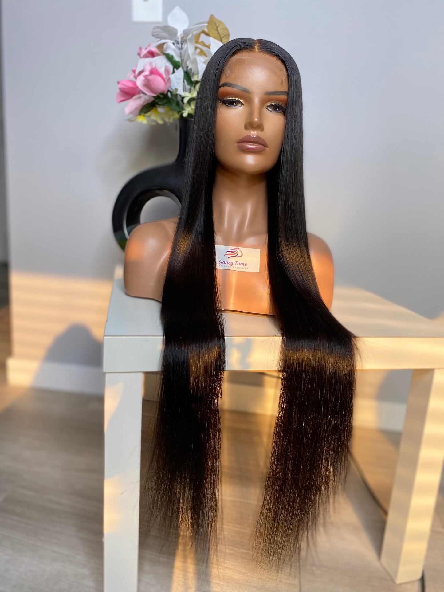 30" Bone Straight Glue-less Wig