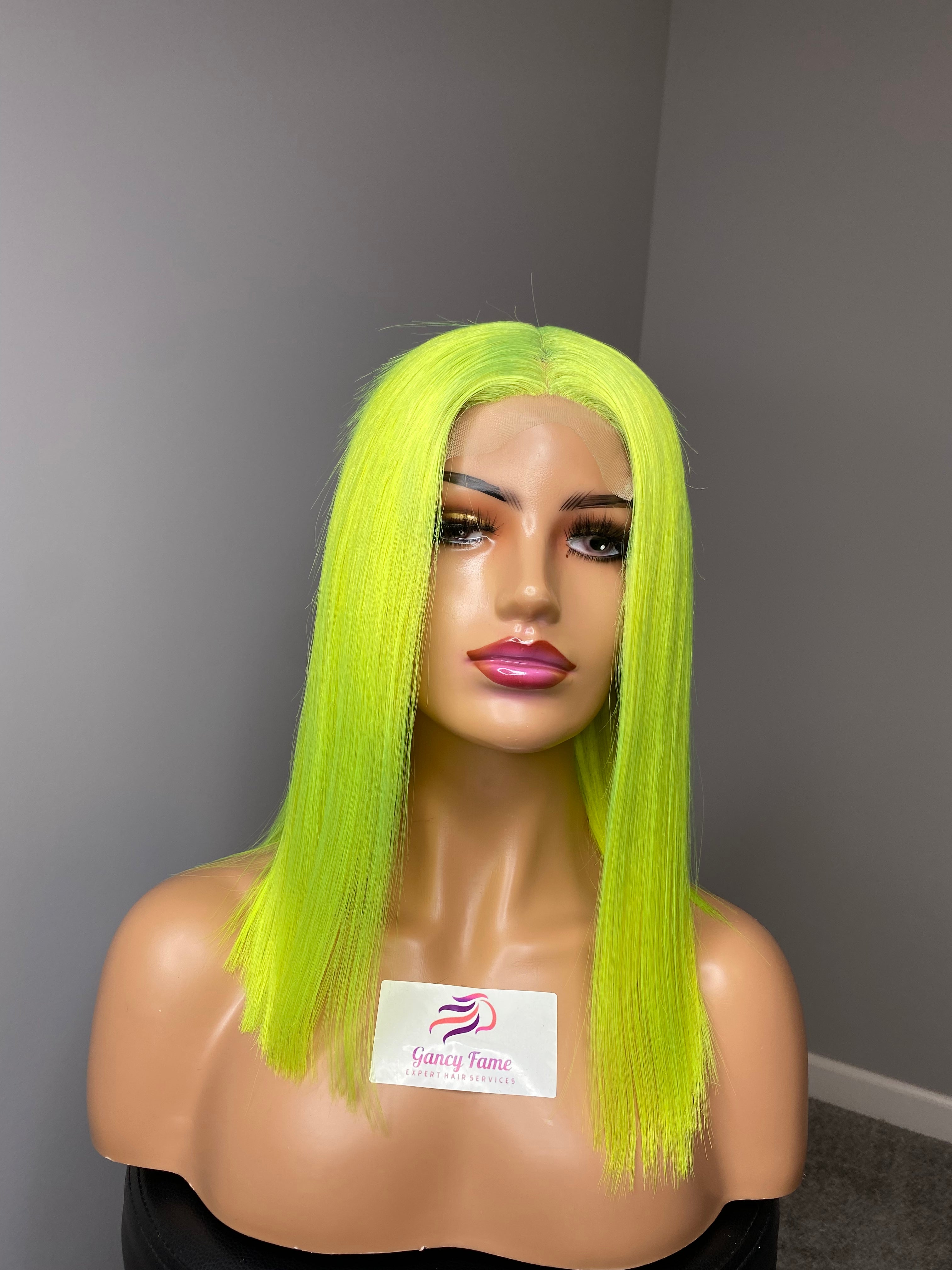 Bright Neon Yellow Lace Front Wig - Sunny